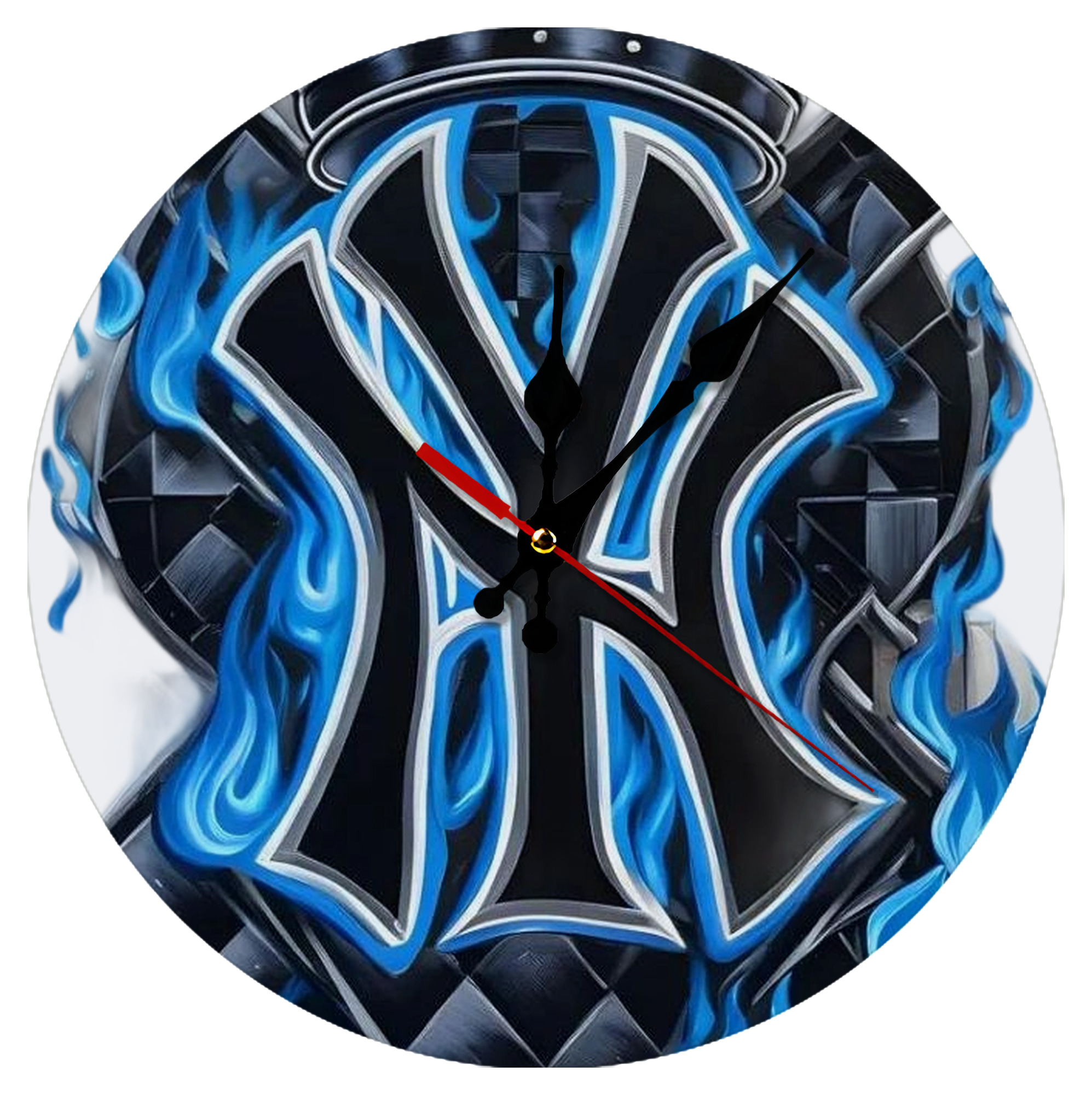 New York Yankees 285 Silent Round Wall Clock – Modern & Stylish DIY Design, Durable Wood Construction, Easy To Install – Perfect For Office, Bedroom, Living Room, And More